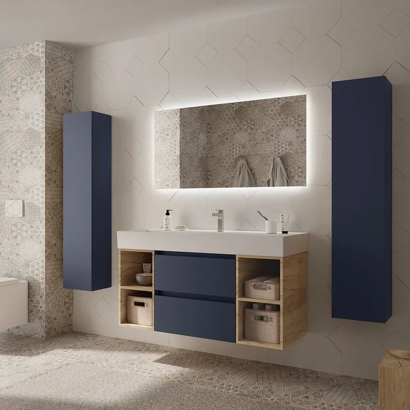 Mueble de Baño con Lavabo Salgar Bequia Plus 120 cm Azul