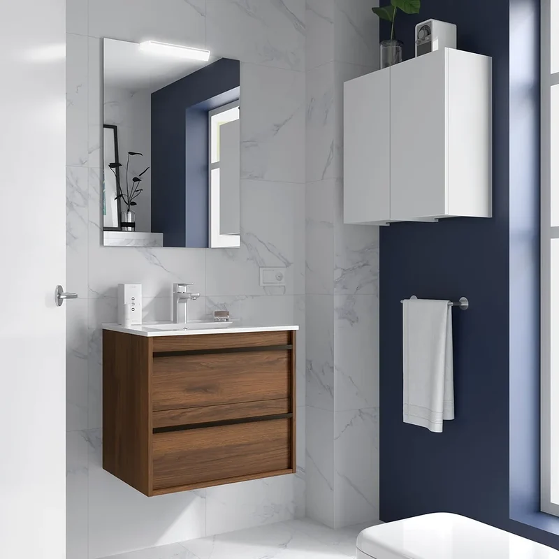 Mueble de Baño Suspendido 2 Cajones Salgar Attila 60 cm