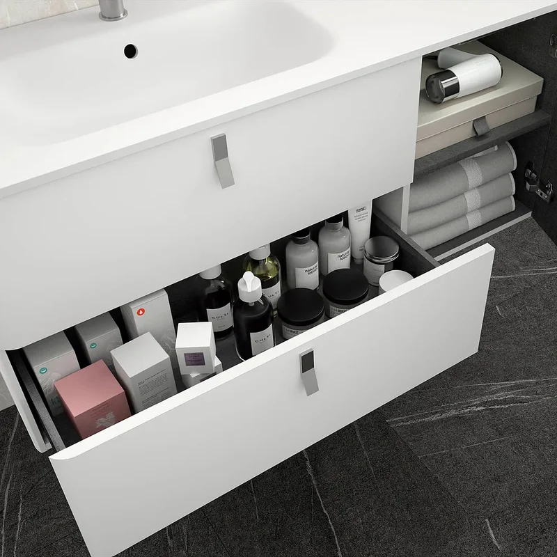 Mueble de Baño con Lavabo Salgar Uniiq 120 cm Blanco Mate