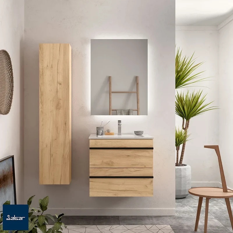 Mueble de Baño Suspendido con Lavabo Salgar 61 cm