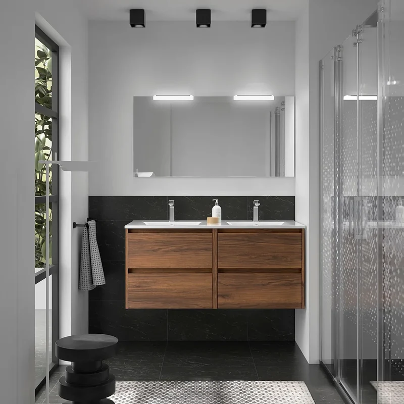 Mueble de Baño con Lavabo y 4 Cajones Salgar Noja 120 cm