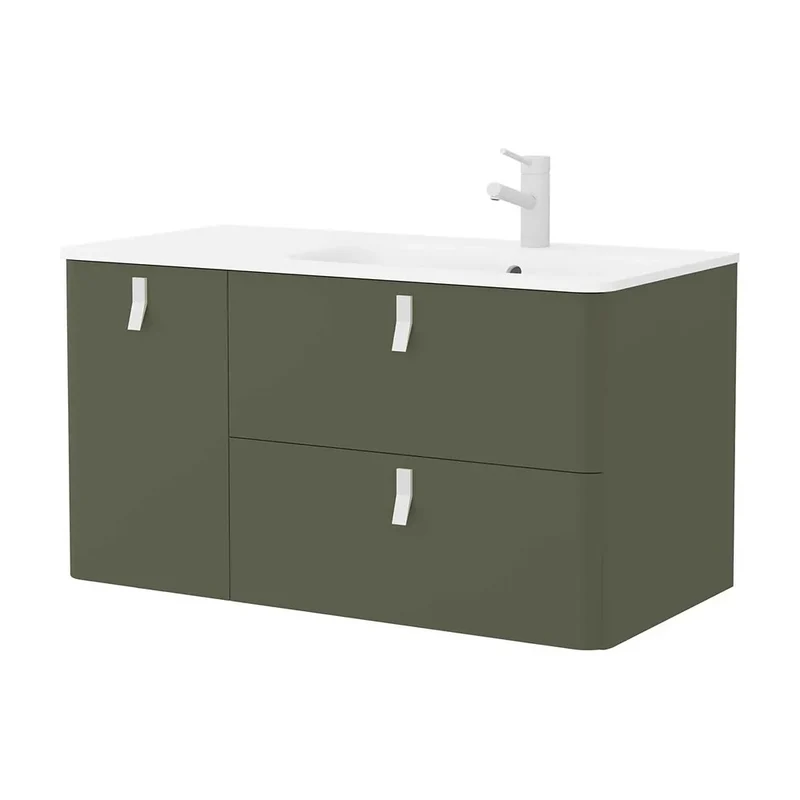 Mueble de Baño con Lavabo Salgar Uniiq 120 cm Verde Bosque