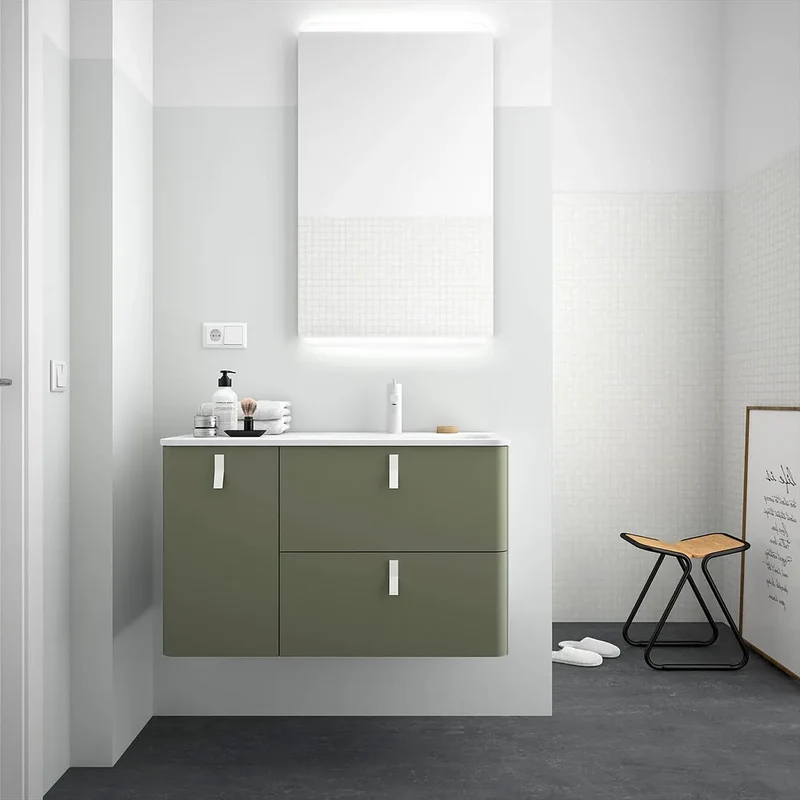 Mueble de Baño con Lavabo Salgar Uniiq 120 cm Verde Bosque