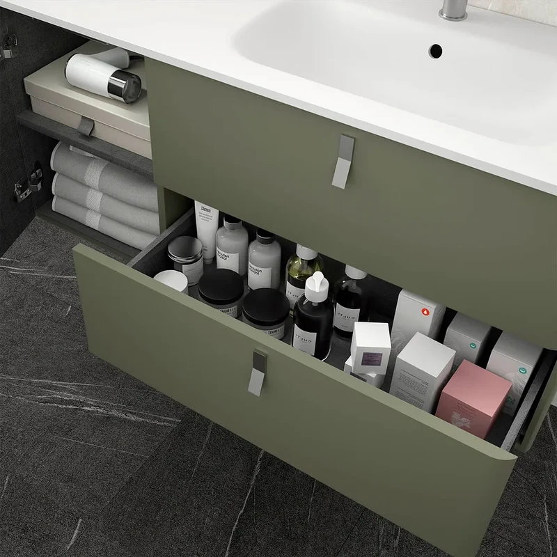 Mueble de Baño con Lavabo Salgar Uniiq 120 cm Verde Bosque