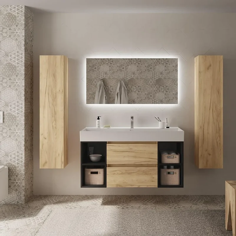 Mueble de Baño Salgar Bequia Negro Mate