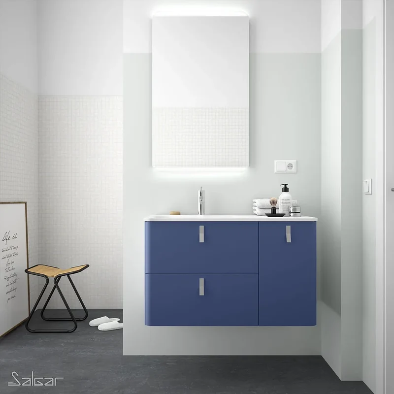 Mueble de Baño con Lavabo Salgar Uniiq 120 cm Azul