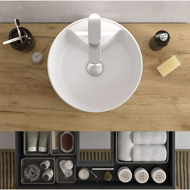 Mueble de Baño Lavabo sobre Encimera Salgar Bequia Plus 100 cm Blanco Mate