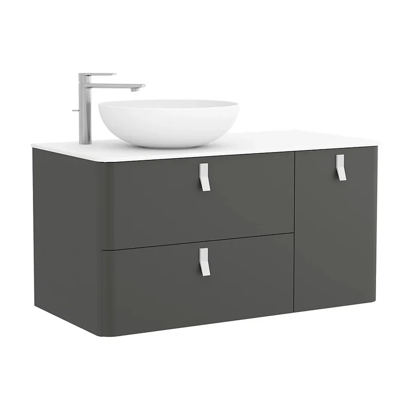 Mueble de Baño Lavabo sobre Encimera Salgar Uniiq 120 cm Gris Antracita
