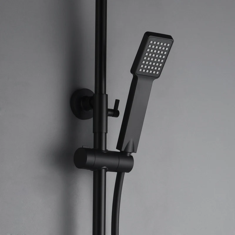 Grifo Monomando de Ducha ARTde Imex - Negro Mate | Diseño Moderno y Barra Telescópica