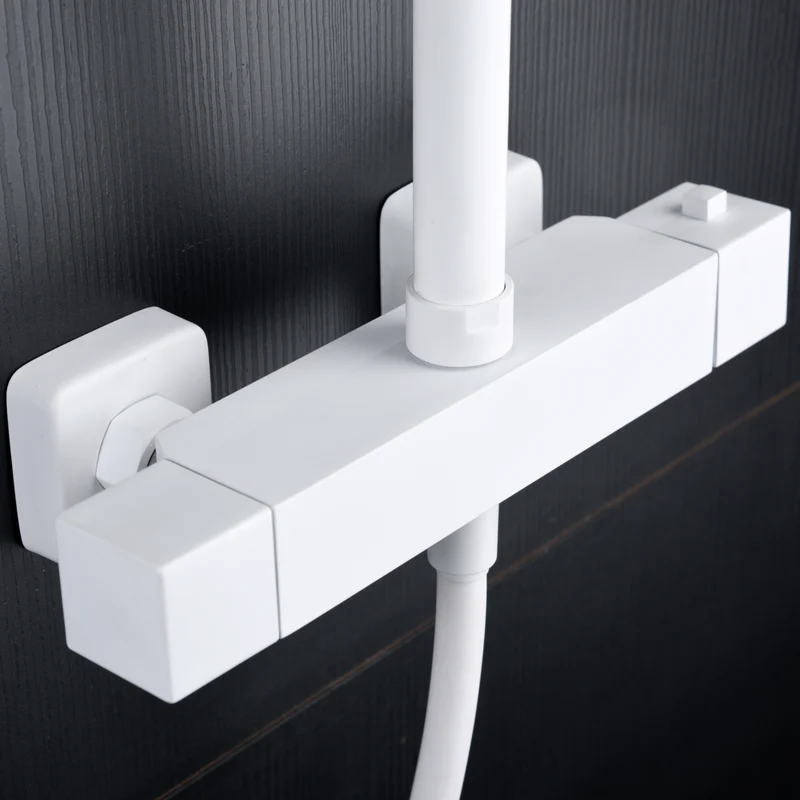 Conjunto Ducha Termostático ART de Imex Blanco Mate | Seguridad y Diseño en tu Baño