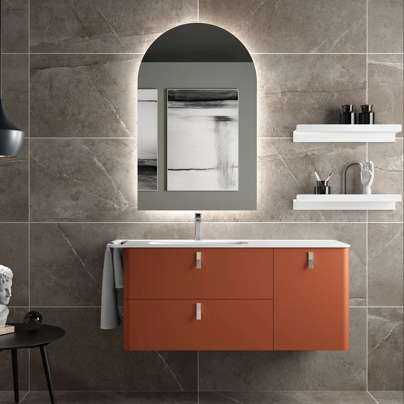 Mueble de baño UNIIQ de Salgar, 2 Cajones y 1 Puerta | 22 Acabados | 90 y 120 cm