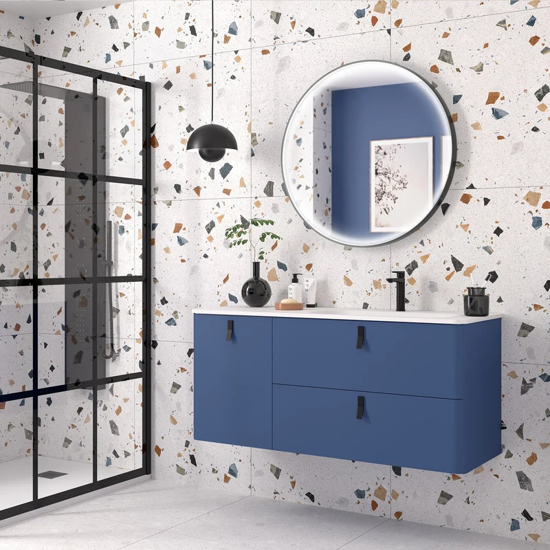 Mueble de baño UNIIQ de Salgar, 2 Cajones y 1 Puerta | 22 Acabados | 90 y 120 cm