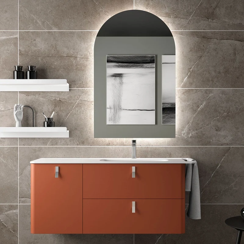 Mueble de baño UNIIQ de Salgar, 2 Cajones y 1 Puerta | 22 Acabados | 90 y 120 cm