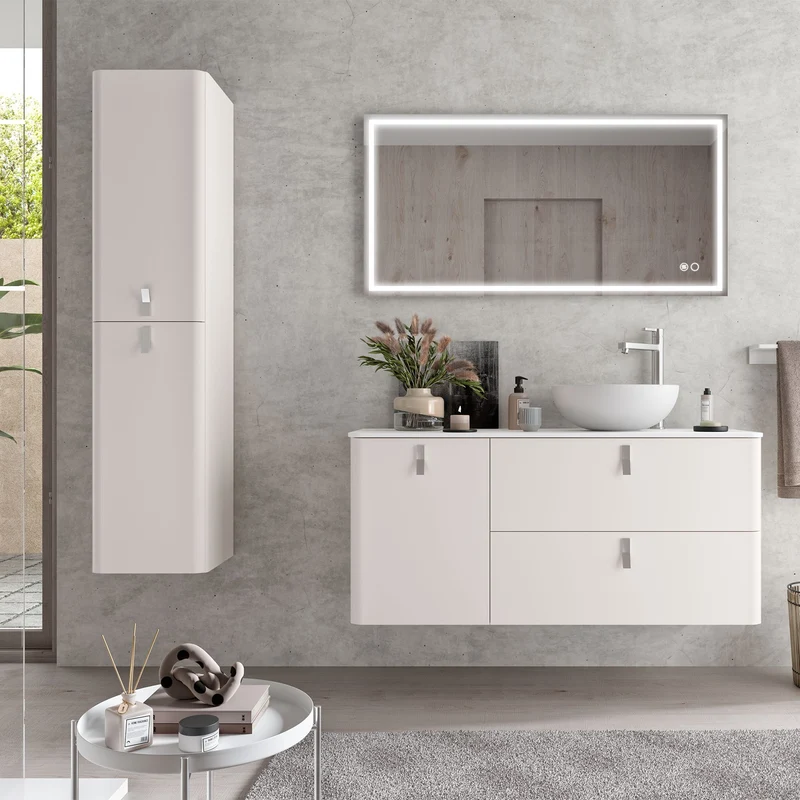Mueble de baño UNIIQ de Salgar, 2 Cajones y 1 Puerta | 22 Acabados | 90 y 120 cm
