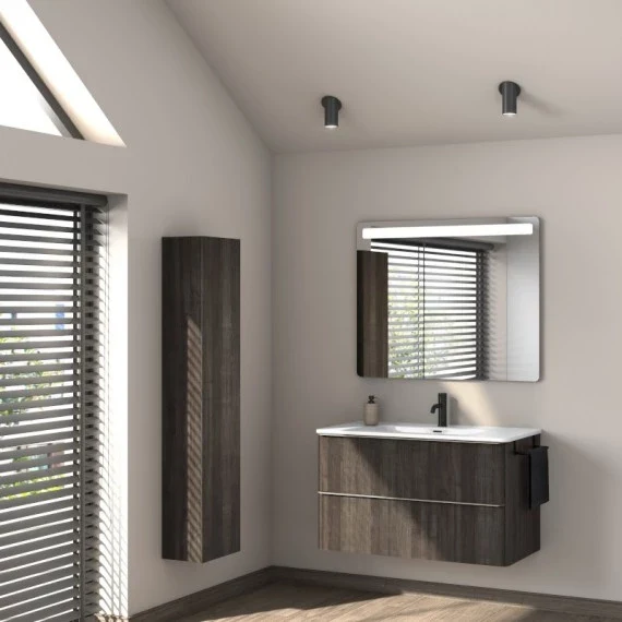 Mueble de baño suspendido DAI Royo 2 cajones + Lavabo Beauty – 60/80/100 cm, cierre suave