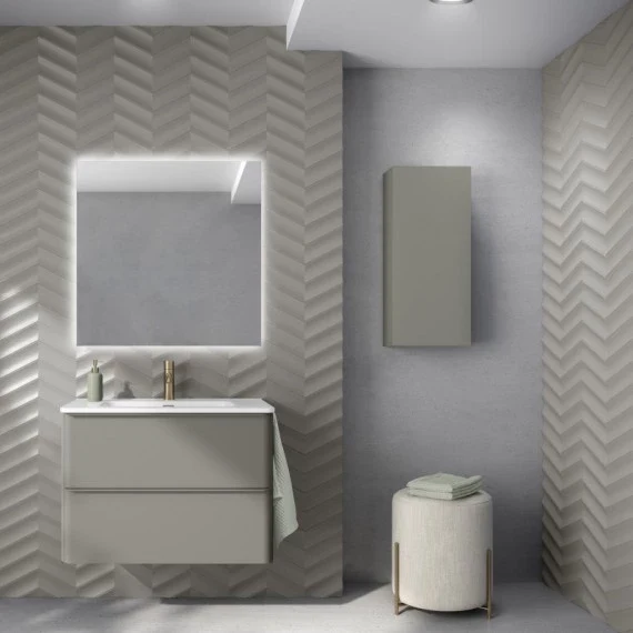 Mueble de baño suspendido DAI Royo 2 cajones + Lavabo Beauty – 60/80/100 cm, cierre suave