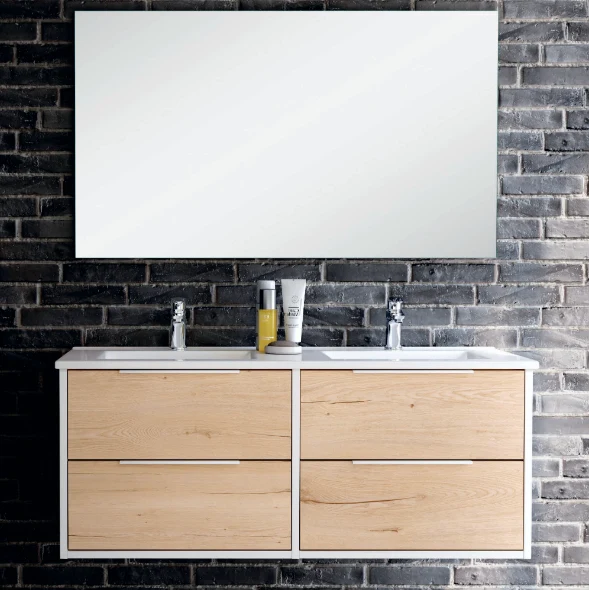Mueble de Baño Duox de Neutrum | 2 Cajones, Suspendido con Lavabo Integrado | 80-120 cm
