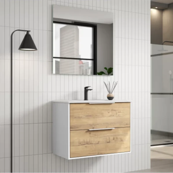 Mueble de Baño Duox de Neutrum | 2 Cajones, Suspendido con Lavabo Integrado | 80-120 cm