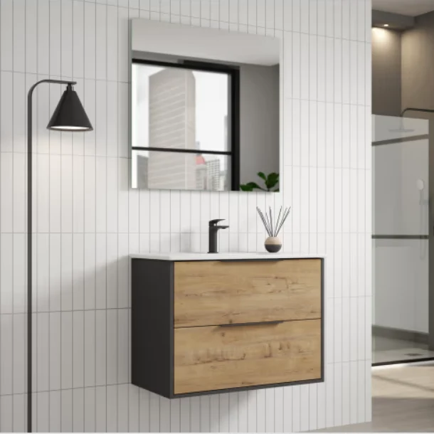 Mueble de Baño Duox de Neutrum | 2 Cajones, Suspendido con Lavabo Integrado | 80-120 cm