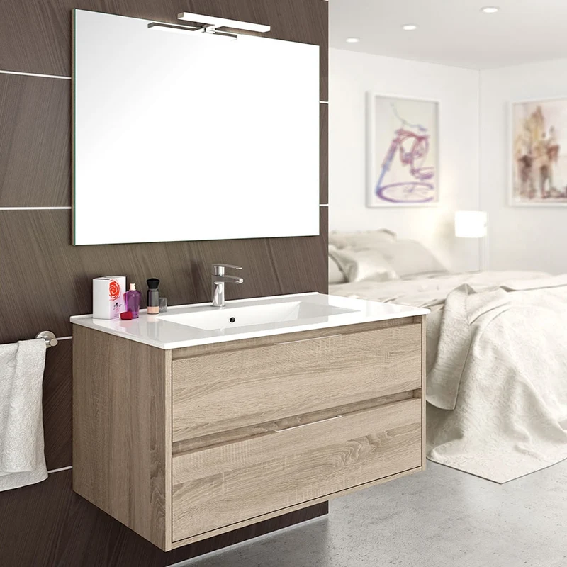 Conjunto LONDRES de Neutrum | Mueble de Baño de 2 Cajones + Lavabo Integral | 60 - 120 cm