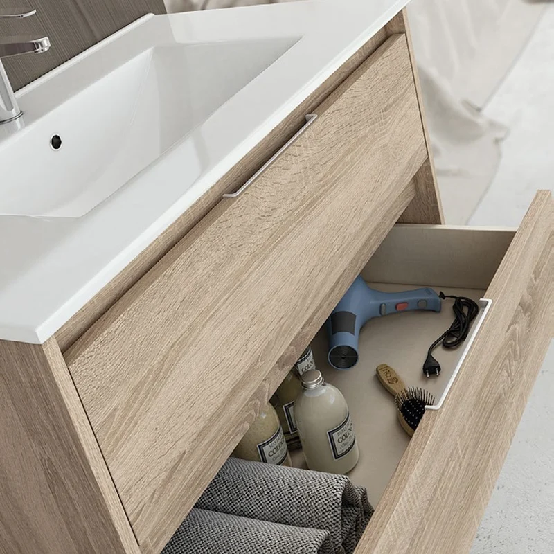 Conjunto LONDRES de Neutrum | Mueble de Baño de 2 Cajones + Lavabo Integral | 60 - 120 cm