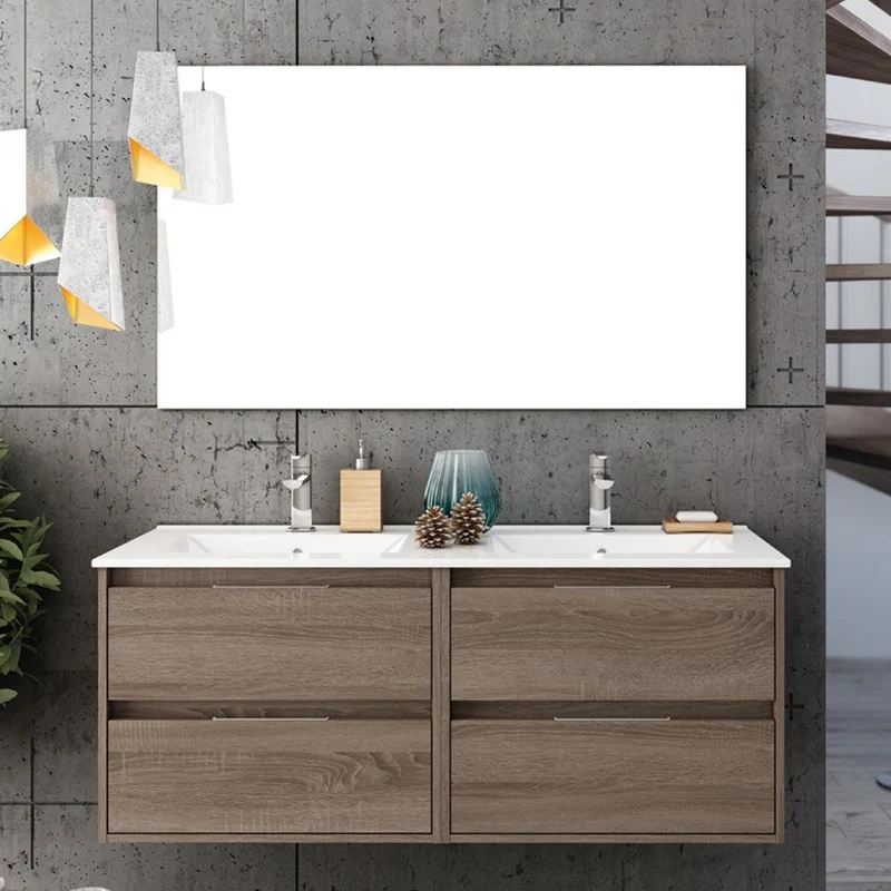 Conjunto LONDRES de Neutrum | Mueble de Baño de 2 Cajones + Lavabo Integral | 60 - 120 cm