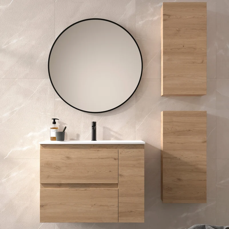Mueble Suspendido KULA de 2 Cajones con 1 Puerta de Neutrum | 80 y 100cm | 10 Acabados