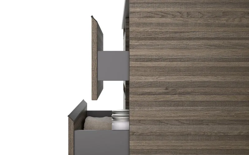 Mueble de Baño Suspendido NASU 2 Cajones Netrum | 4 Medidas | 10 Acabados