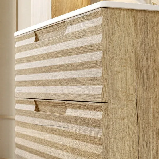 Mueble Baño Duna 2 Cajones + Lavabo Cerámico | 60-80-100cm | Cajón Organizador