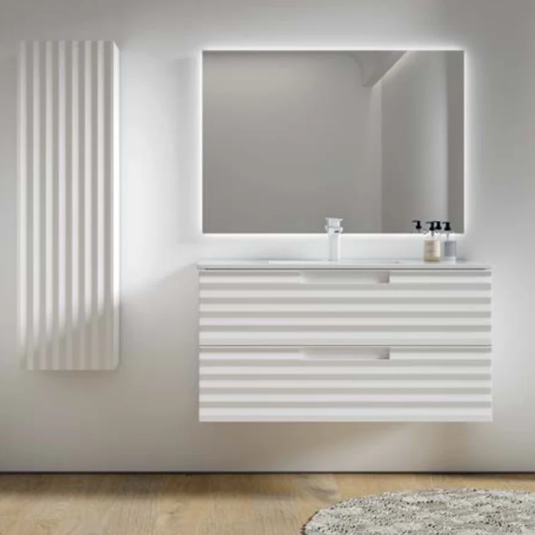Mueble Baño Duna 2 Cajones + Lavabo Cerámico | 60-80-100cm | Cajón Organizador