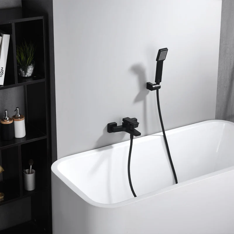Kit Baño Ducha Monomando ART Negro Mate Imex | Set Completo 2 en 1 | Acabado Mate Elegante | Incluye Todos los Componentes