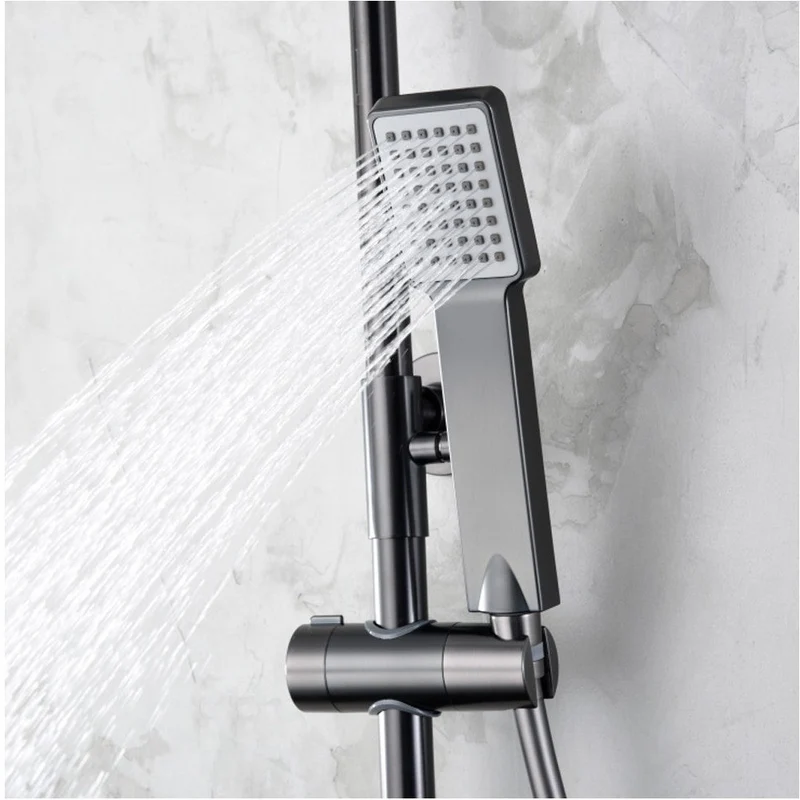 Conjunto Ducha Termostático ART Black Gun Metal Imex | Control Temperatura Perfecto | Acabado PVD Premium Antihuellas