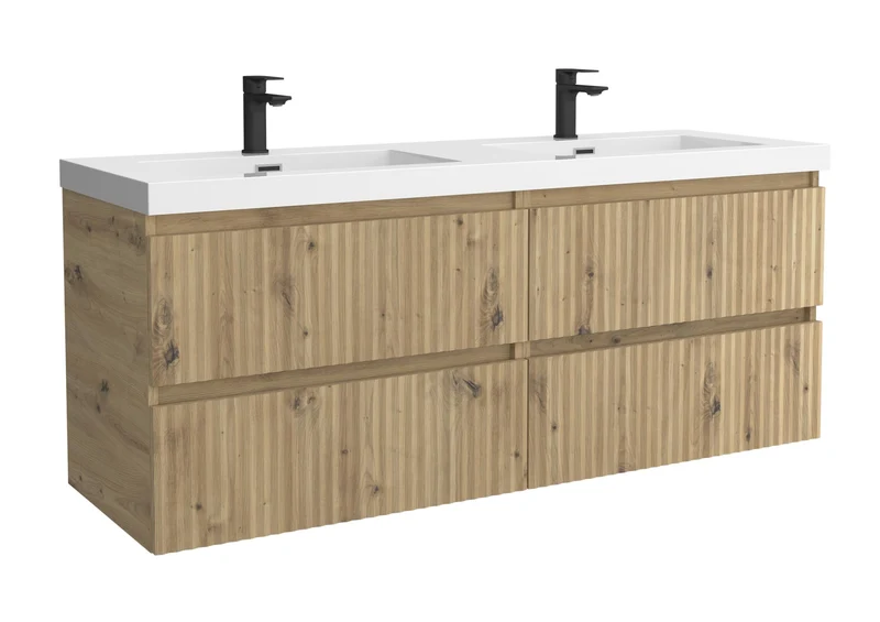 SALGAR 121750 KIRA Mueble+Lavabo TOSCANA 140cm Roble