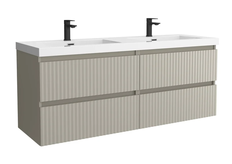 SALGAR 121749 KIRA Mueble+Lavabo TOSCANA 140cm Gris mate