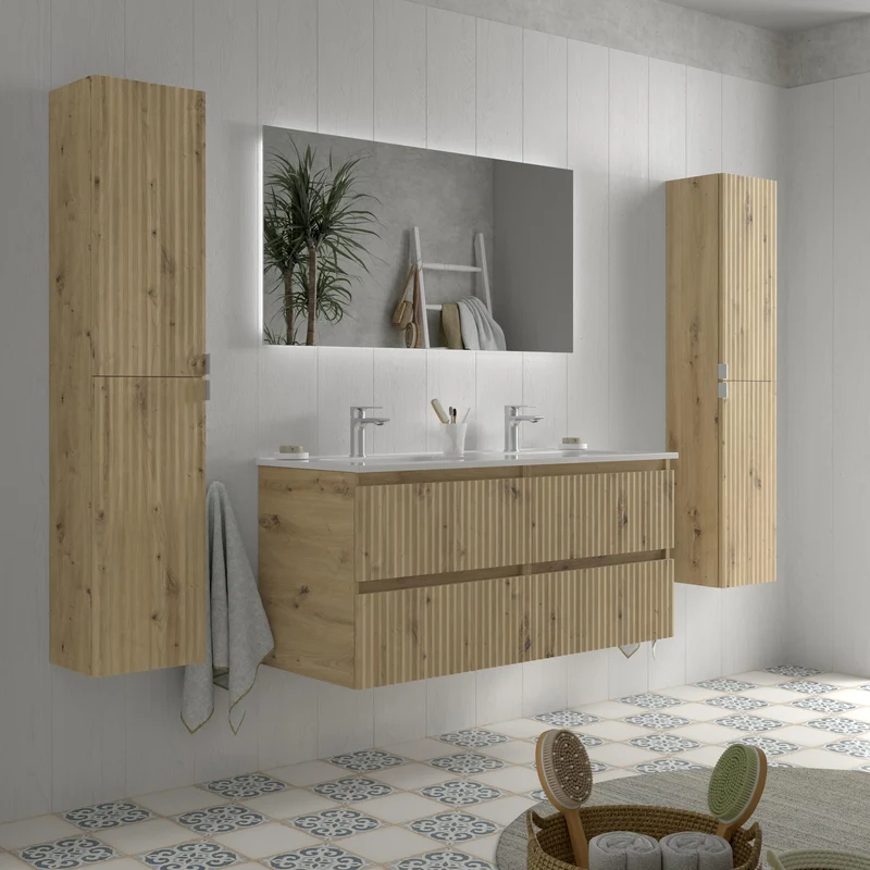 SALGAR 121746 KIRA Mueble+Lavabo IBON 120cm Roble