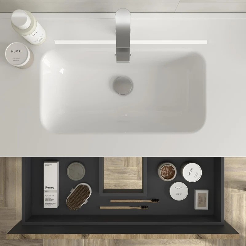 SALGAR 121746 KIRA Mueble+Lavabo IBON 120cm Roble