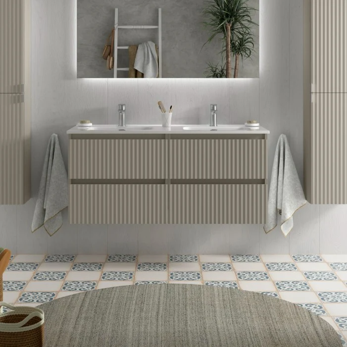 SALGAR 121745 KIRA Mueble+Lavabo IBON 120cm Gris mate