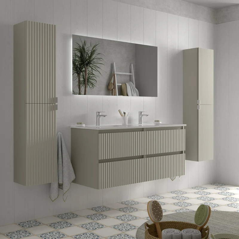 SALGAR 121745 KIRA Mueble+Lavabo IBON 120cm Gris mate