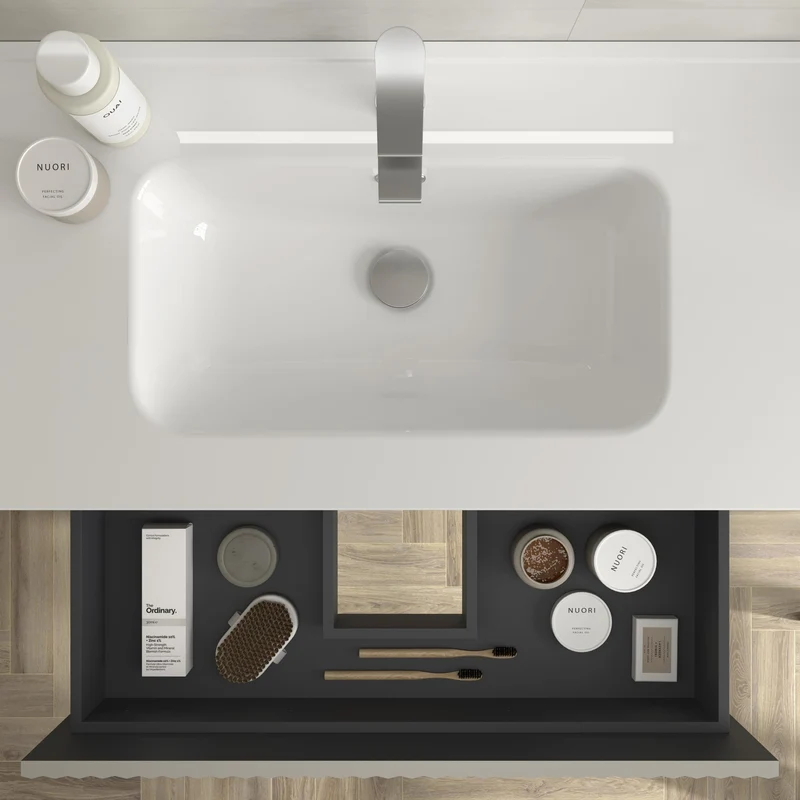 SALGAR 121745 KIRA Mueble+Lavabo IBON 120cm Gris mate