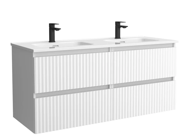 SALGAR 121744 KIRA Mueble+Lavabo IBON 120cm Blanco Mate