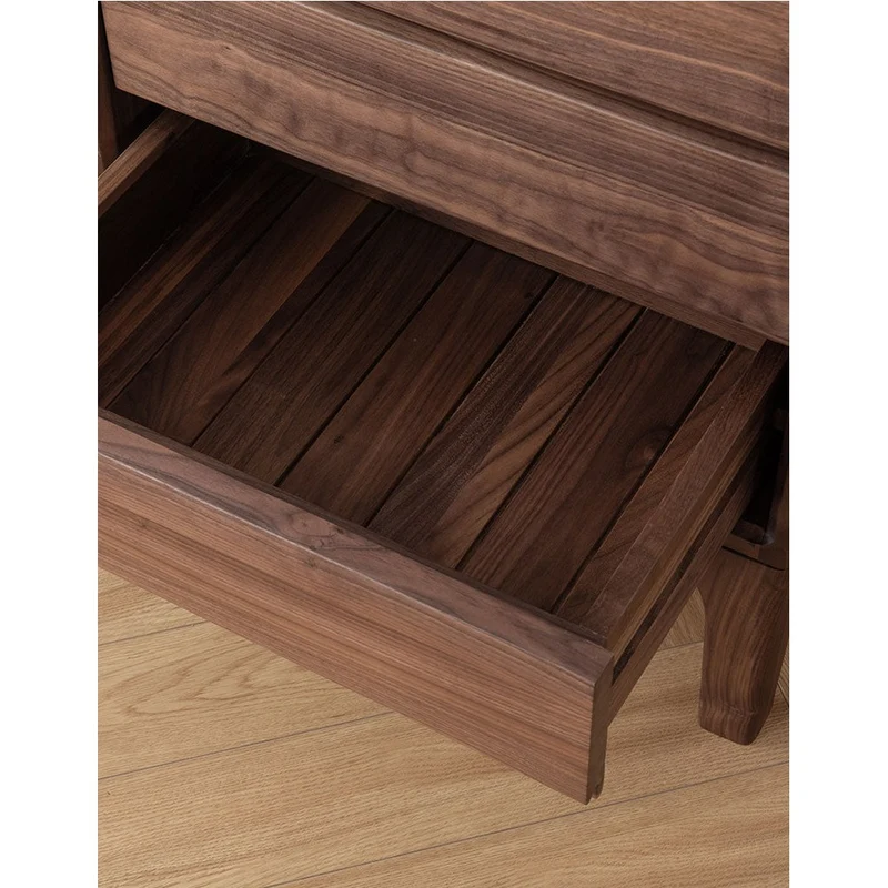 Top Leakage Protection Design Black Walnut Wood Cabinet