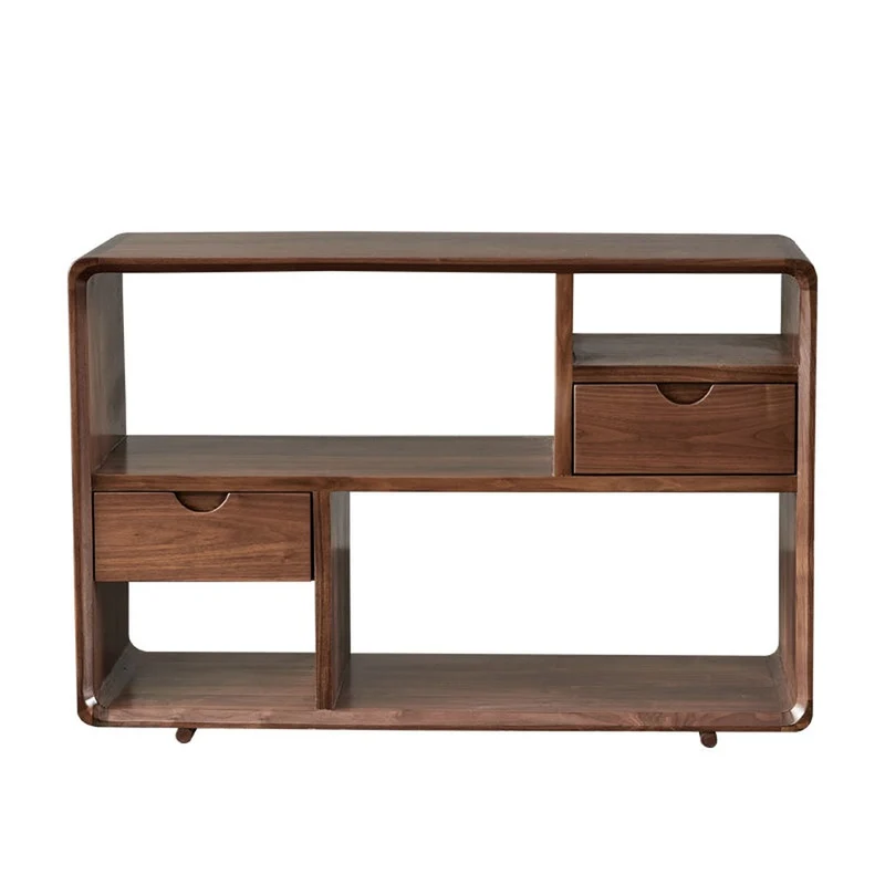 Comprehensive Multi-Grid Design Solid Wood Side Table