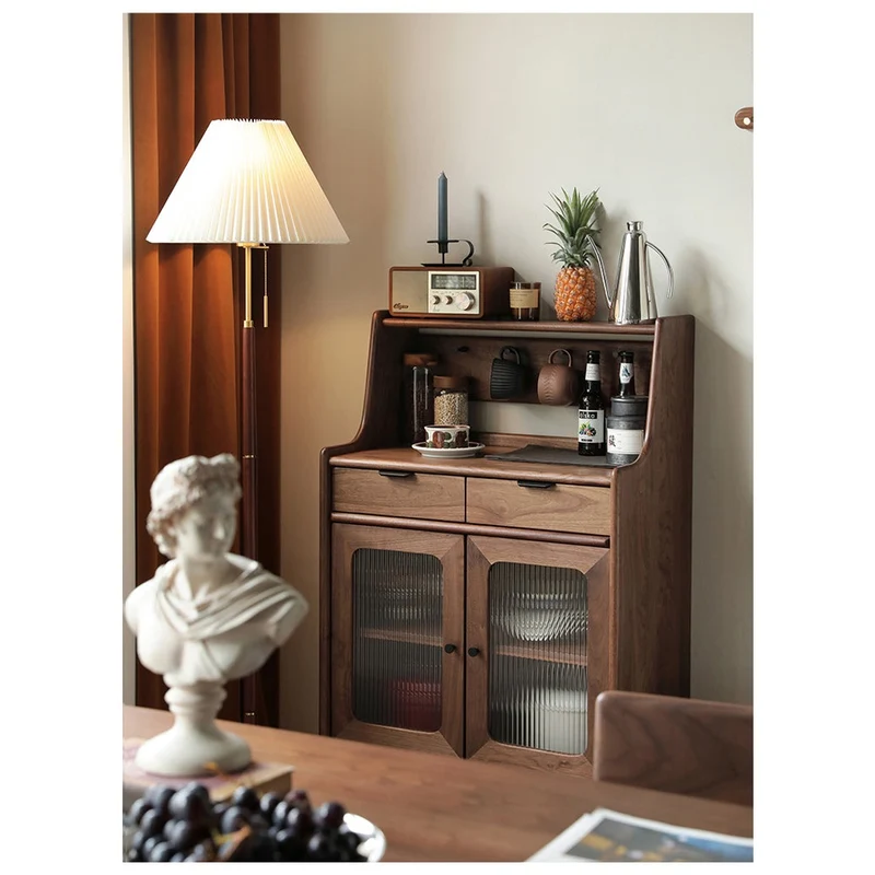 Small Black Walnut Wood Kitchen Cabinets