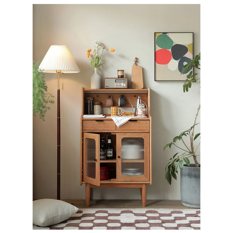 Small Black Walnut Wood Kitchen Cabinets