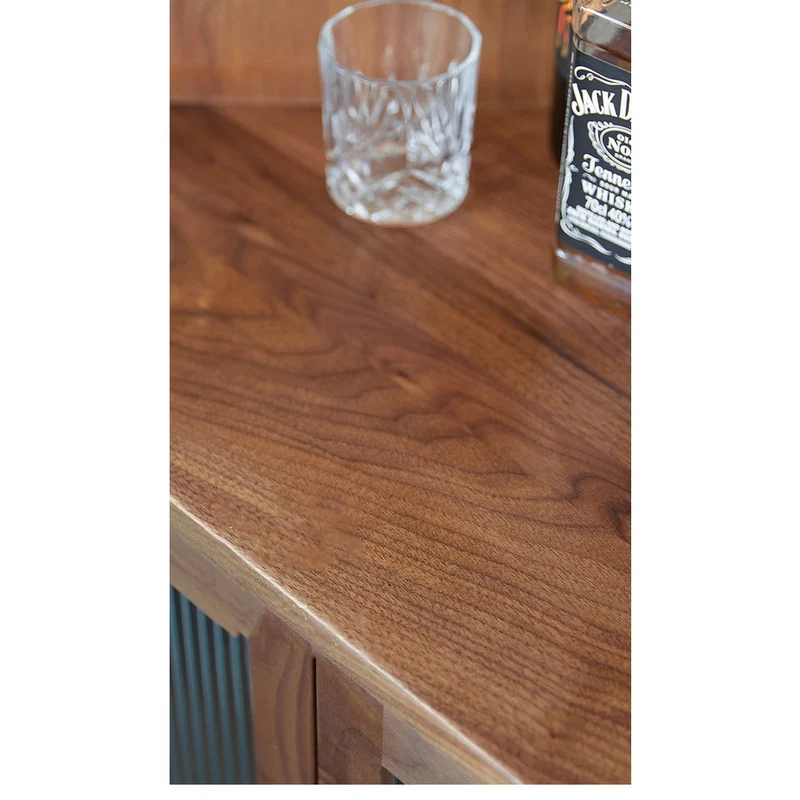 Elysian Solid Walnut Wood Corner Cabinet