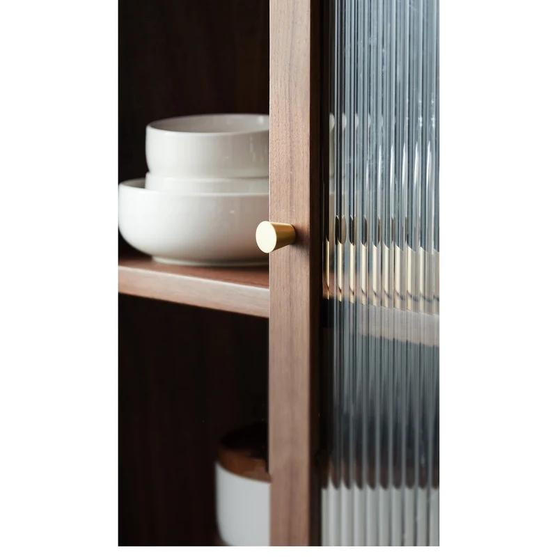 Elysian Solid Walnut Wood Corner Cabinet