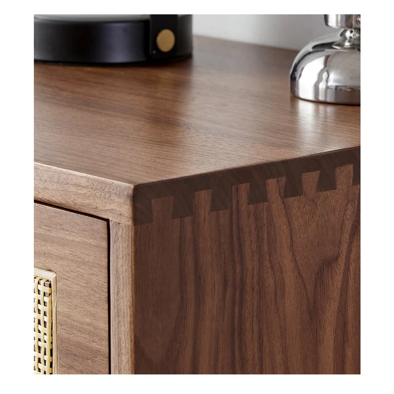 Crescent 5-Drawer Solid Walnut Wood Dresser