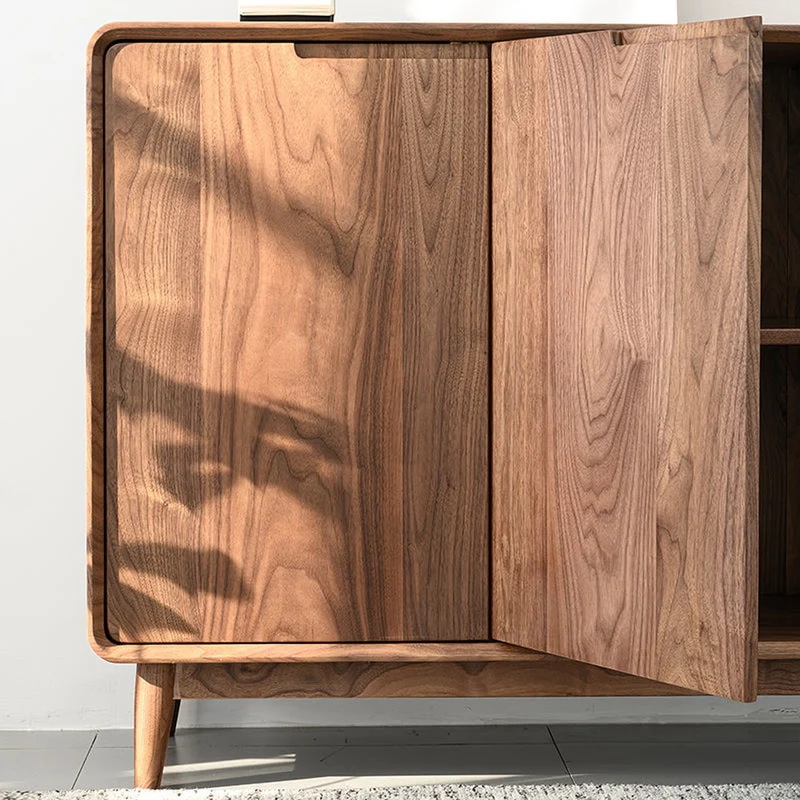 Dawnlight 4 Doors Solid American Walnut Shoe Cabinet