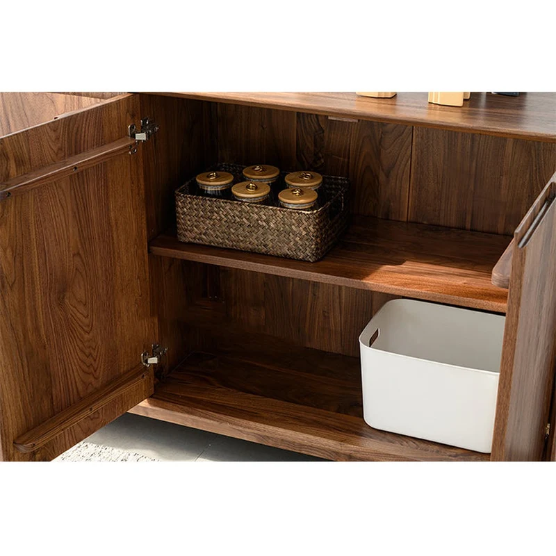 Dawnlight 4 Doors Solid American Walnut Shoe Cabinet