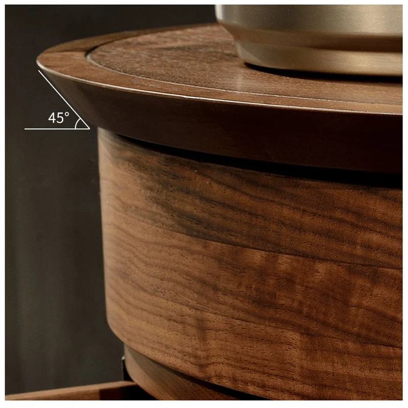 Europe Style Mid-Century Solid Black Walnut Cabinet